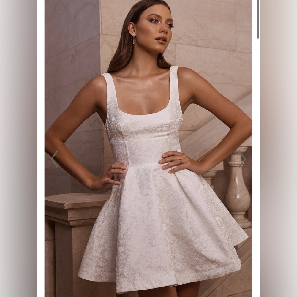 Showpo White Textured Mini Dress